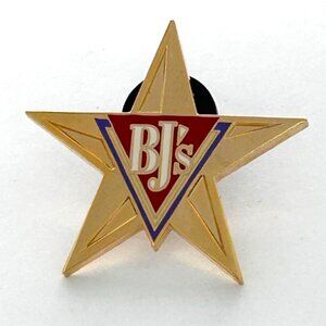 Restaurant BJs Logo Star Enamel Lapel Pin Employee Flair